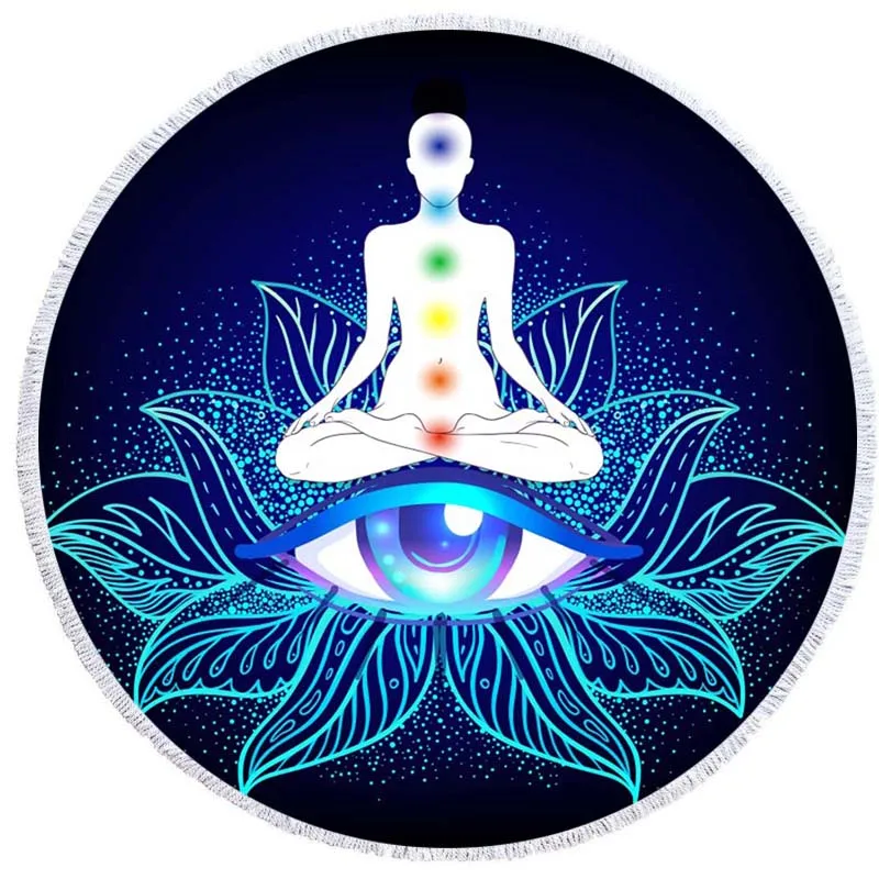 Бесплатная доставка этническая мандала золотой фиолетовый Будда цветок лотоса