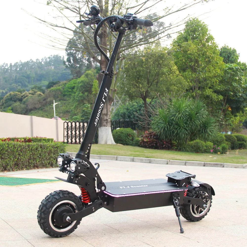 Preise FLJ 6000W Elektrische Roller Mit Dual Motoren 11 Zoll Off Road 60V Doppel Stick Korea Elektrische Roller