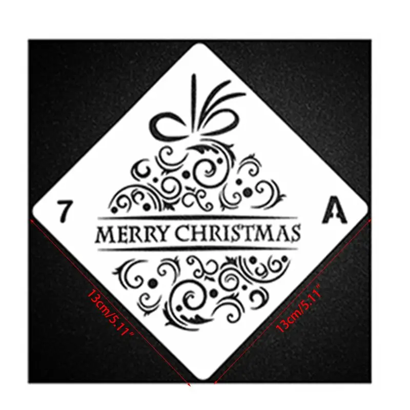 

16 Pcs PET Material Different Styles Of Christmas Themes Painting Stencil Drawing Templates For Decorations