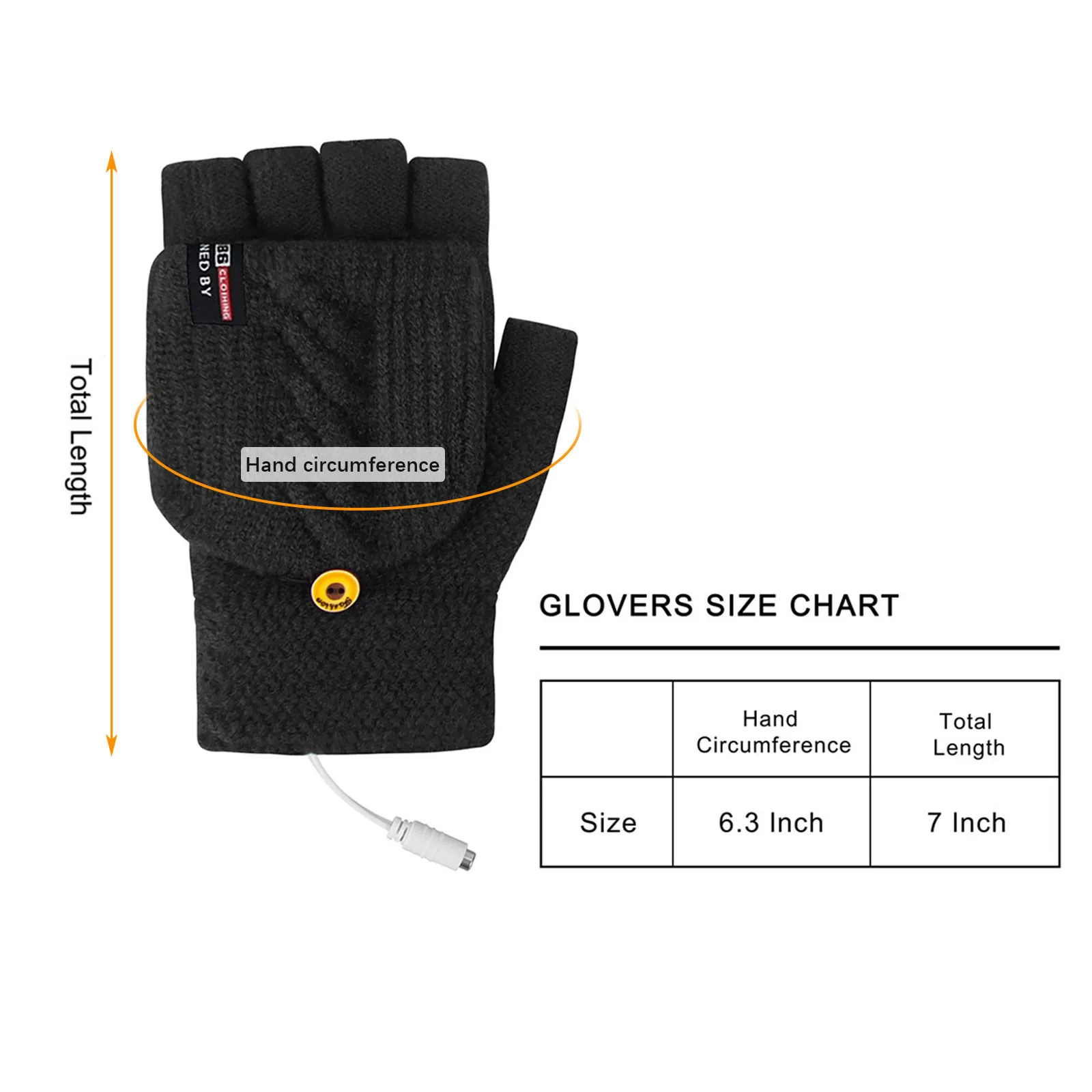 

Electric Heated Gloves Outdoor Winter Warmer Leather Rechargeable Li-ion Battery