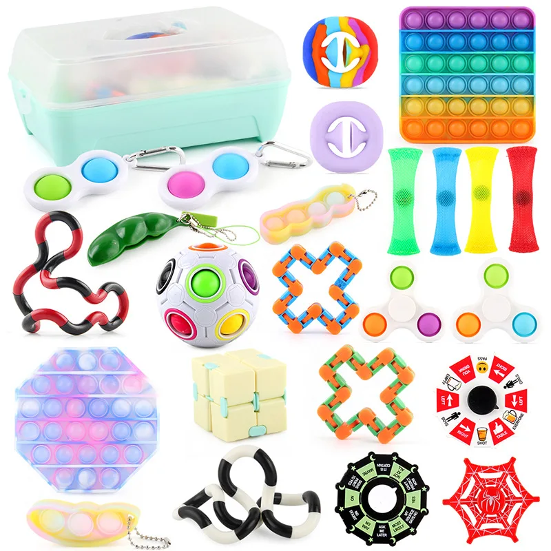 

NEW 32 IN 1 Fidget Toys Pack Sensory Toy Set Antistress Relief Autism Anxiety Anti Stress Bubble for Kids Adults Birthday Gifts