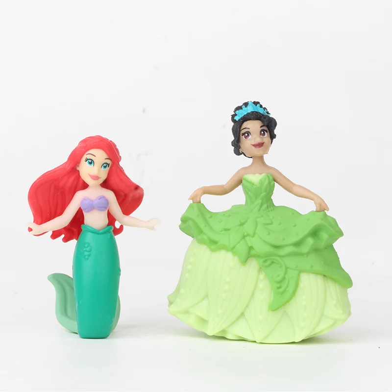 

Original Disney Figures Movie Princess Moana Snow White Merida Mermaid Tiana Jasmine Action Figure 12pcs Special Gifts for Child