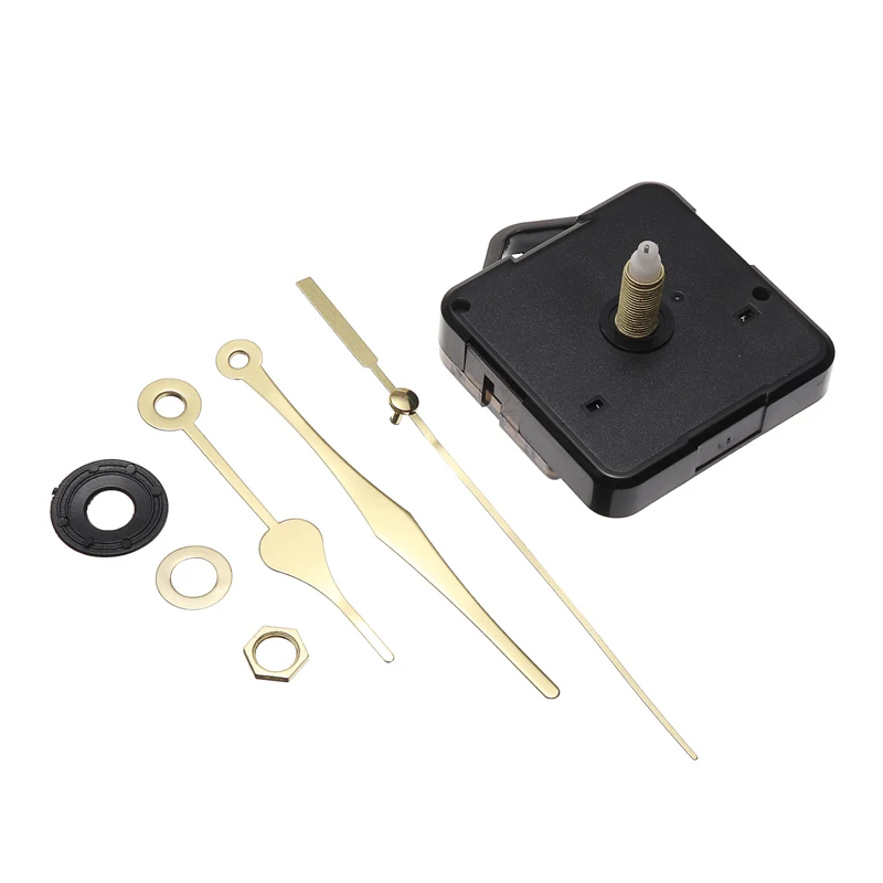 Винтажные кварцевые часы механизм DIY настенный длинный шпиндель Золотая ручная