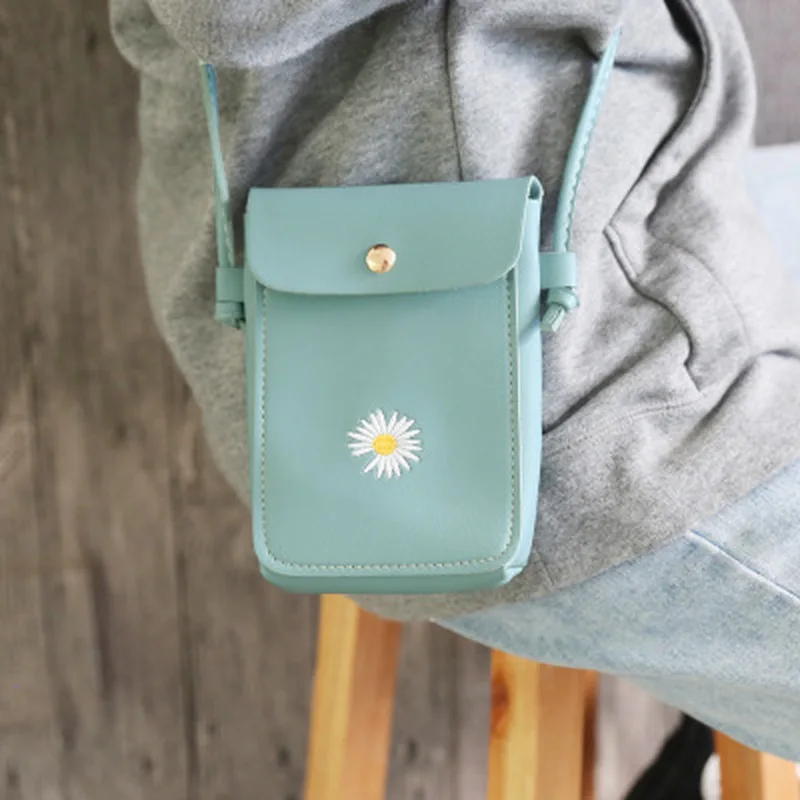 Симпатичный кошелек с маргариткой для сотового телефона сенсорным экраном