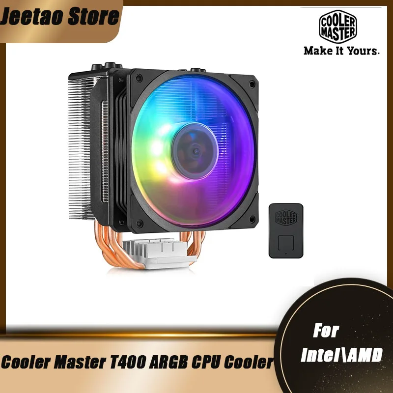 

Cooler Master T400 ARGB CPU Radiator PWM Temperature Control Computer Fan Desktop 4 HeatPipes Silent Cooling New SF120R ARGB Fan