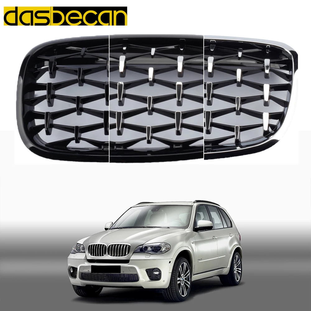Авто передний бампер Гриль Алмазная ножка решетка Метеор стиль для BMW X5 X6 E70 E71 2006