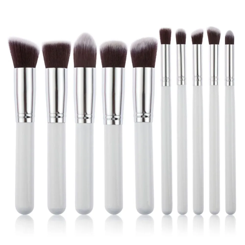 

2021 New 10Pcs Portable Fashion Multifunctional Soft Makeup Brush Set 3cm/1.2inch Wood Makeup Tool Highlighter Sculpting Brushes