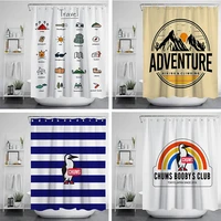 bestselling outdoor camping activities shower curtain style 3 hook natural landscape home decoration bathroom curtains