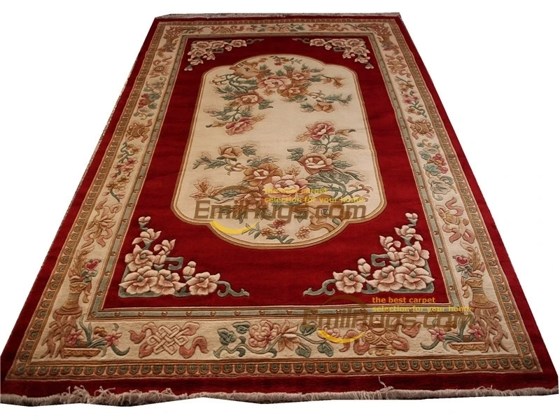 

rugs china Hand Made French Aubusson Weave Rug Wool Savonnerie Design Needlepoint Round Carpet For Home Decoration Turkey