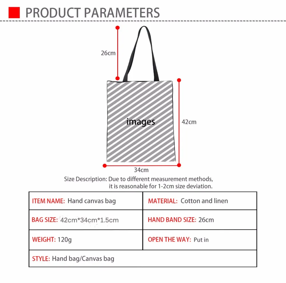 Повседневные Хлопковые женские сумки Coloranimal Холщовый тоут на плечо с 3D принтом
