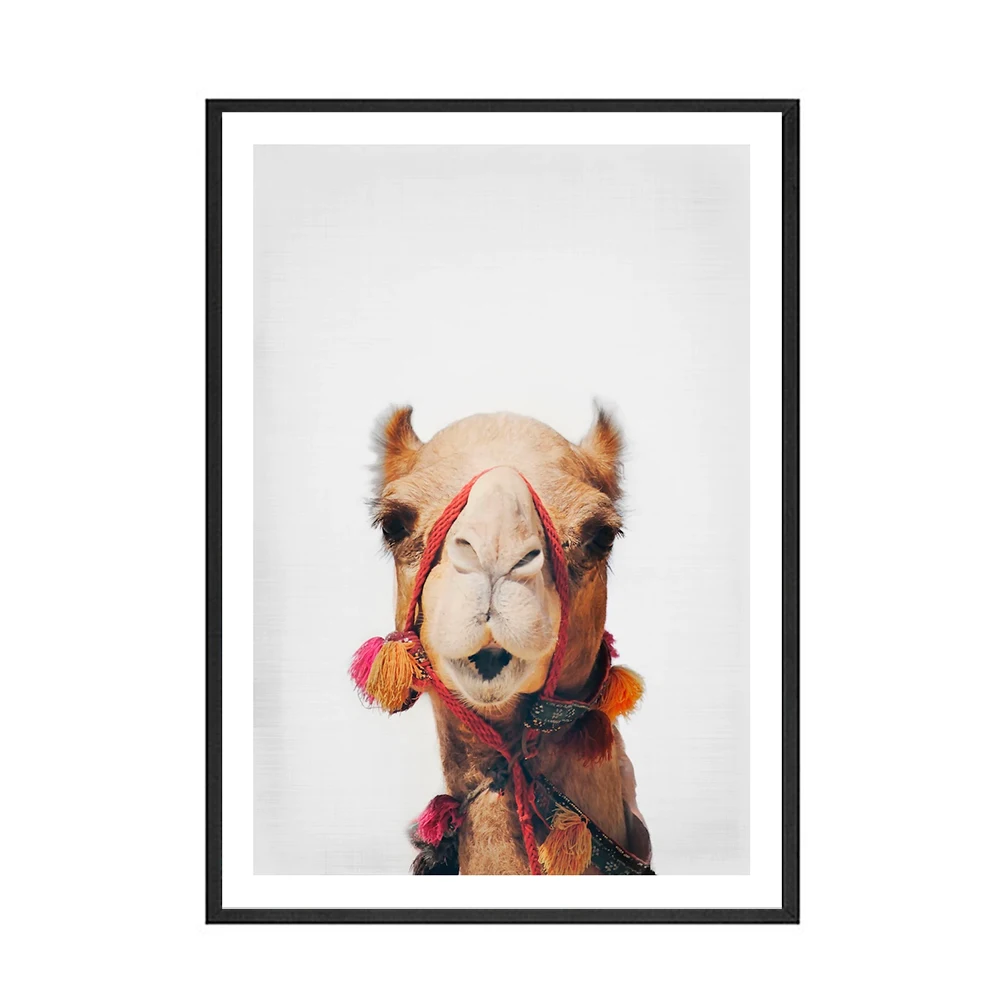 Домашний декор Картина на холсте животное настенное искусство верблюд Ленивец