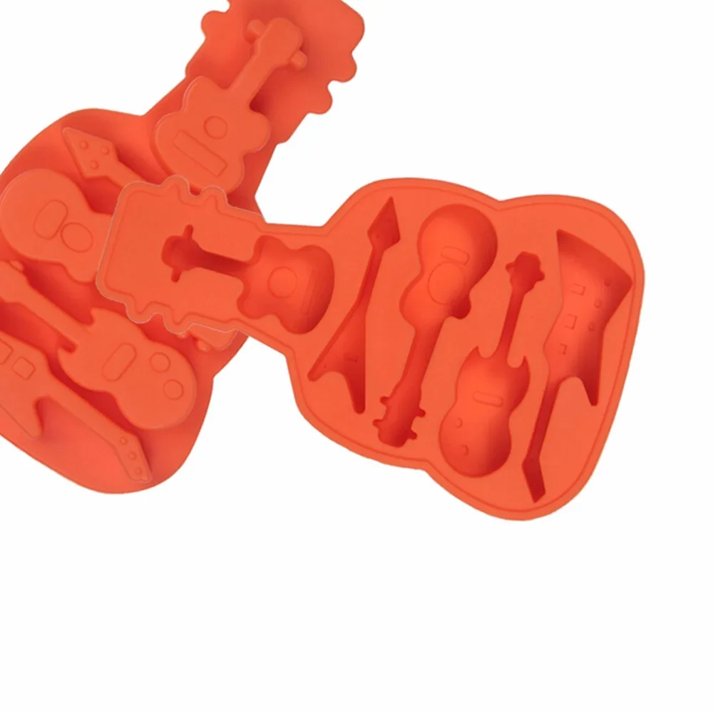 Силиконовая форма для помадки в форме гитары 3D инструменты украшения тортов мыло