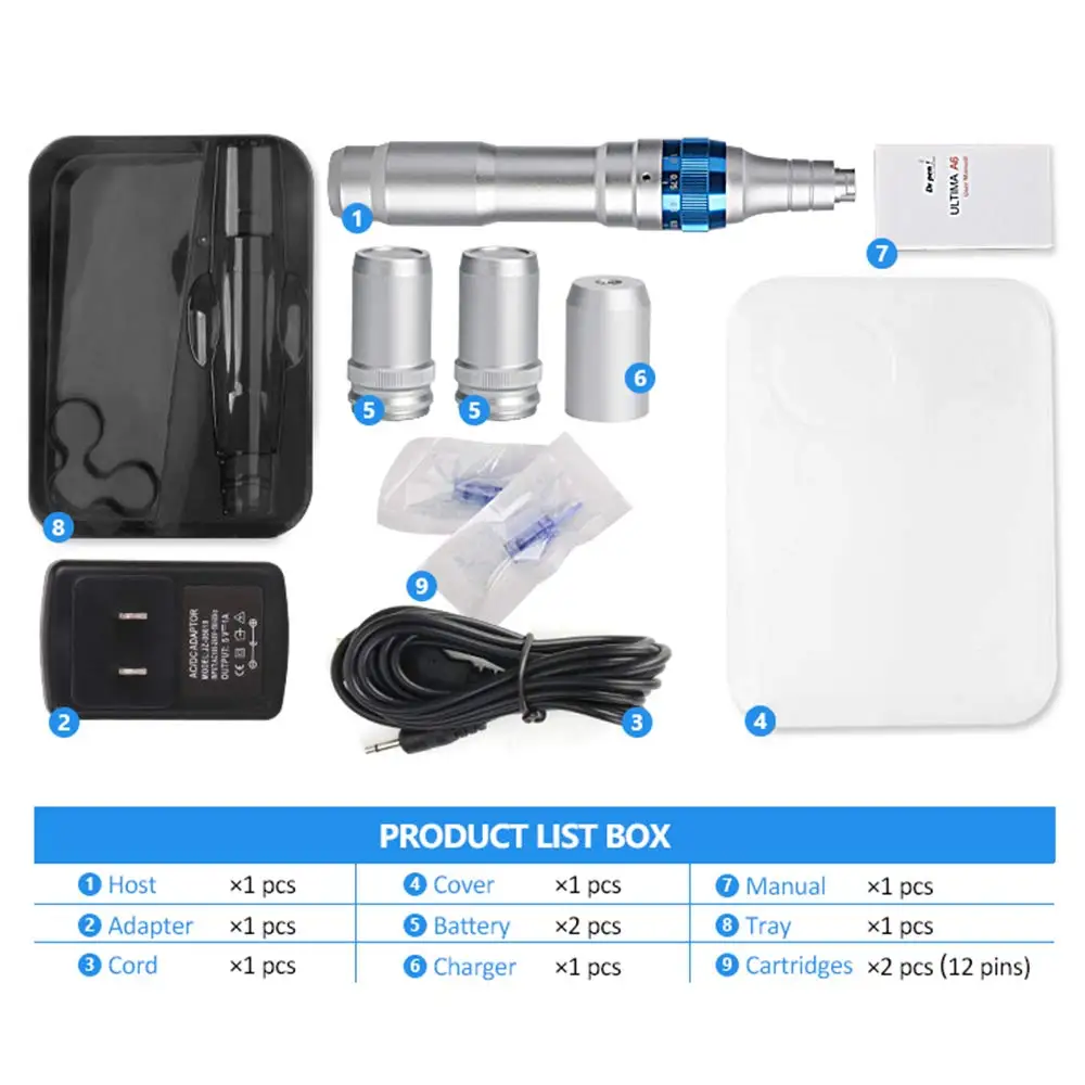 

Auto Needle Derma Pen Dr. Pen A6 Permanent Microblading Tattoo Needles Derma Pen Acne Scar Removal Electric Ultima