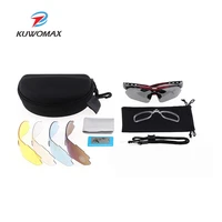 kuwomax cycling glasses mtb polarized 5 lens mountain bicycle cycling sunglasses mens glasses outdoor sports sunglasses