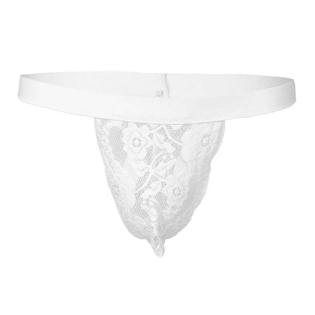 

Men's Lace Thongs G String Sissy Pouch Panties Sheer Mesh Underwear Lingerie Erotic T-back Tangas Sexy Gay Comfortable Briefs
