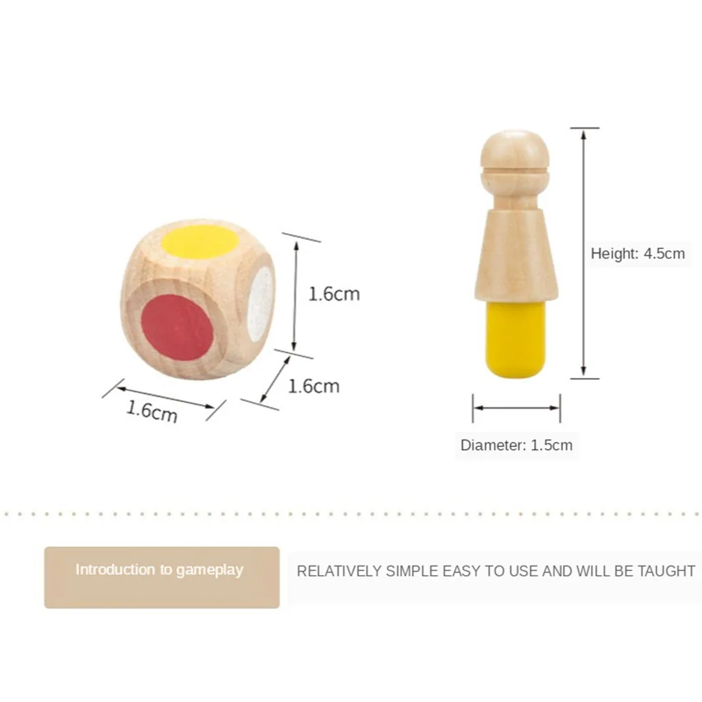 Детская деревянная палочка для запоминания шахматы веселая цветная игра