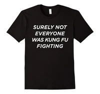 surely not everyone was kung fu fighting t shirt o neck short sleeved t shirt summer fashion loose funny tee shirt for men