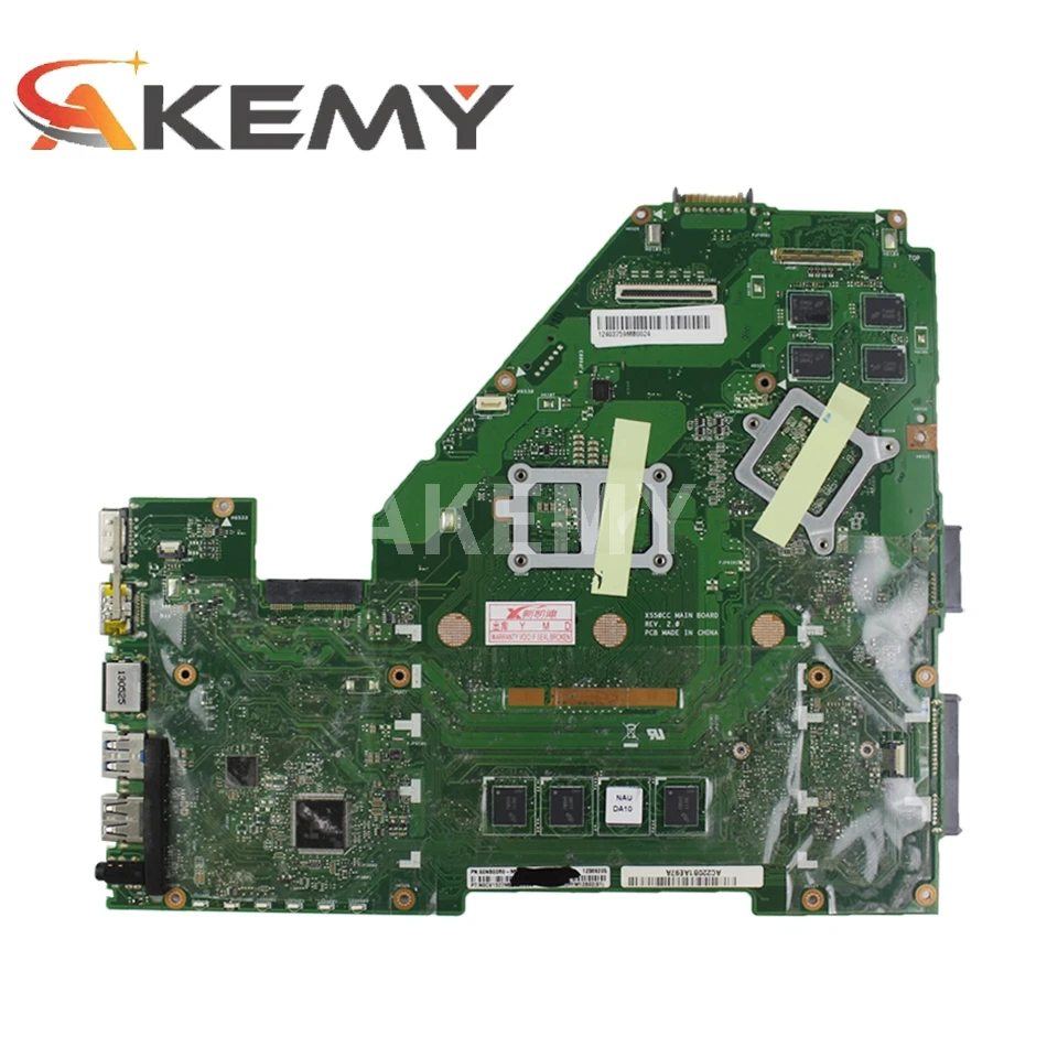 akemy 90nb00r0 r00011 x550vb laptop motherboard for asus x550cc a550c x550cl r510c x552c mainboard 4g ram i5 3517u gt720m free global shipping
