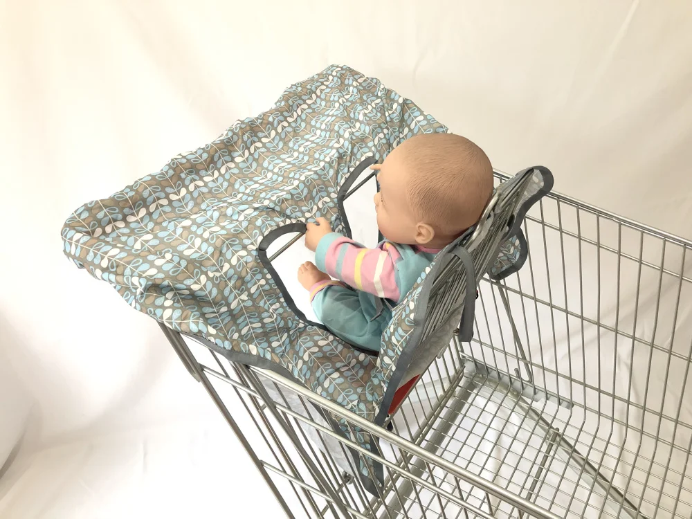2-in-1 Shopping Cart Cover and High Chair Universal Fit With Safety Harness Machine Washable | Мать и ребенок