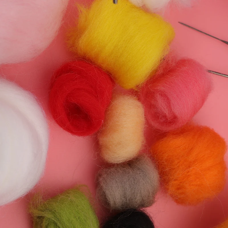RORGETO Cute Cat Wool Felt Doll Craft DIY Non Finished Poked Set Handcraft Kit Needle Felting Toy Keychain Material Pack | Дом и сад