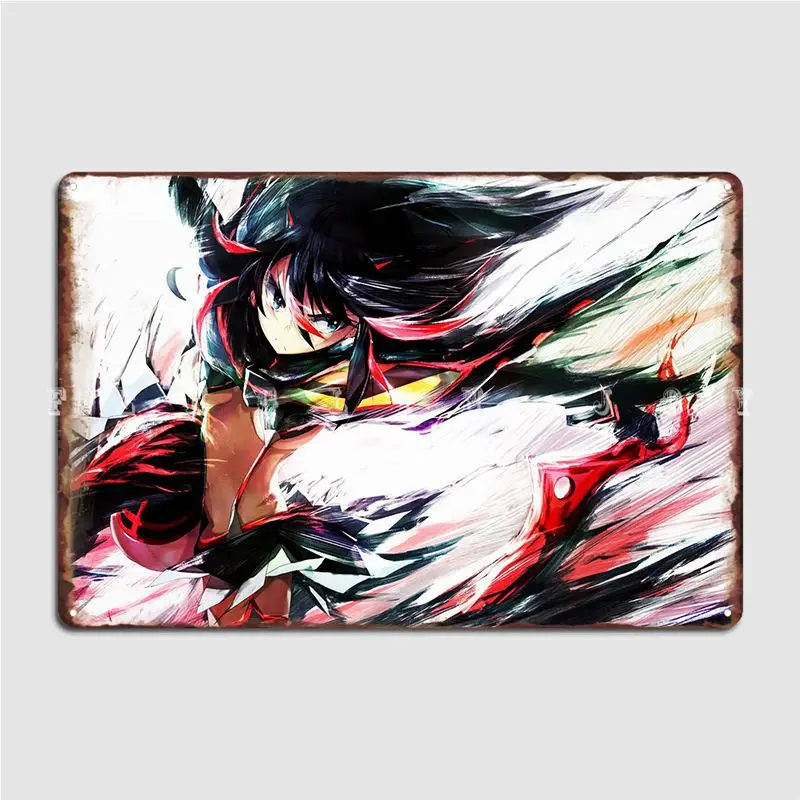 

Металлический плакат Kill La Kill Ryuko Matoi, Настенный декор для кинотеатра, гостиной, жестяной знак