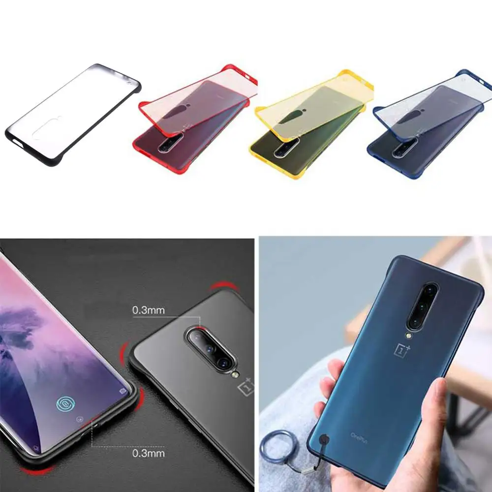 Бескаркасный чехол для Oneplus 7 Pro чехол Ультратонкий матовый PC ударопрочный чехол для One plus 7 Oneplus 7Pro чехол