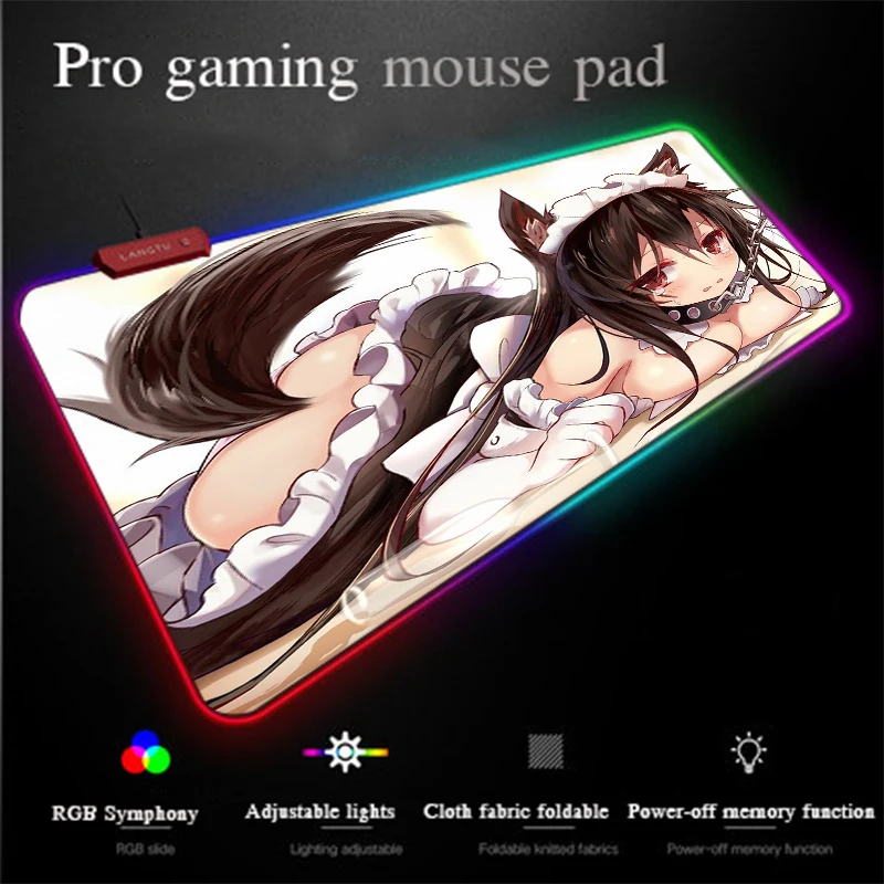 Yuzuoan аниме Oppai коврик для мыши сексуальный бизнес бар наряд горничной Офисный