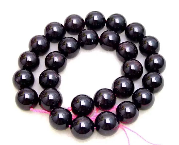 Qingmos натуральные бусины из коричневого граната 13-14 мм бриллианты для ожерелья