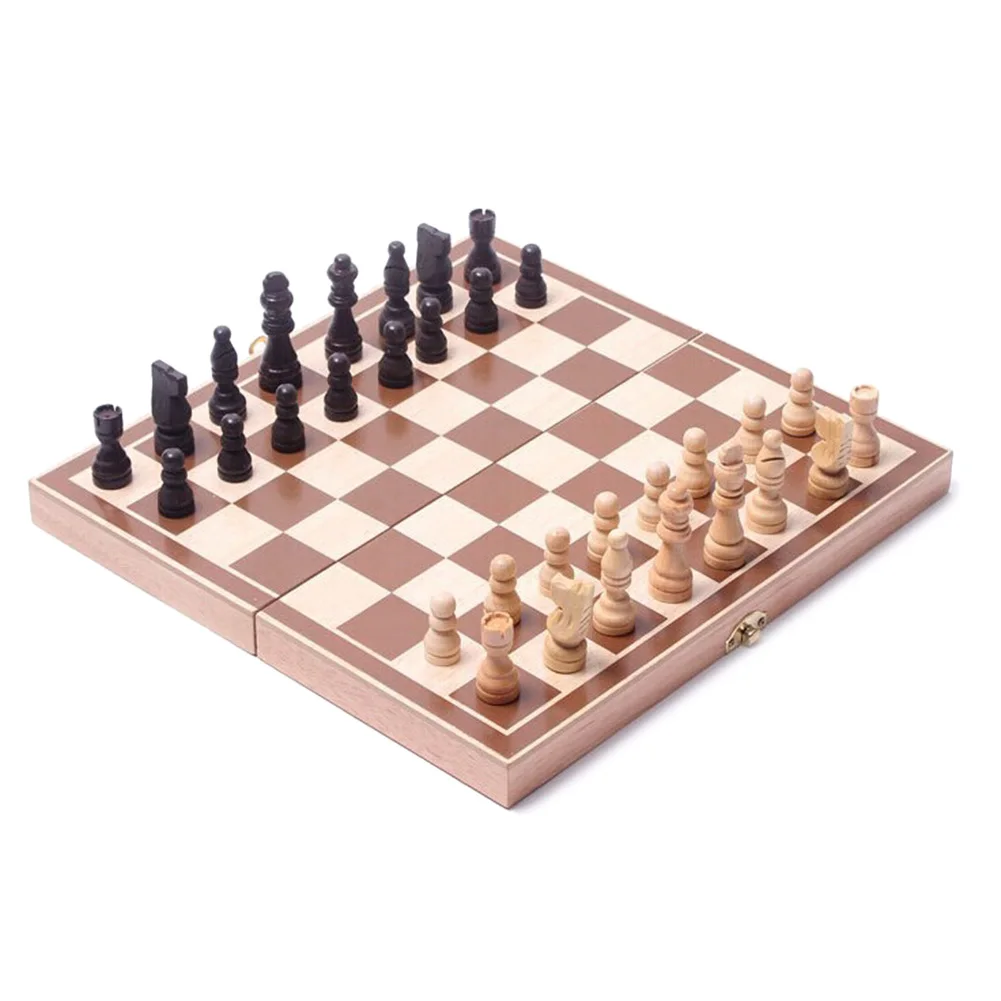 Portable Chess Children’s Educational Toys Folding Storage Wooden Parquet New Quality | Science