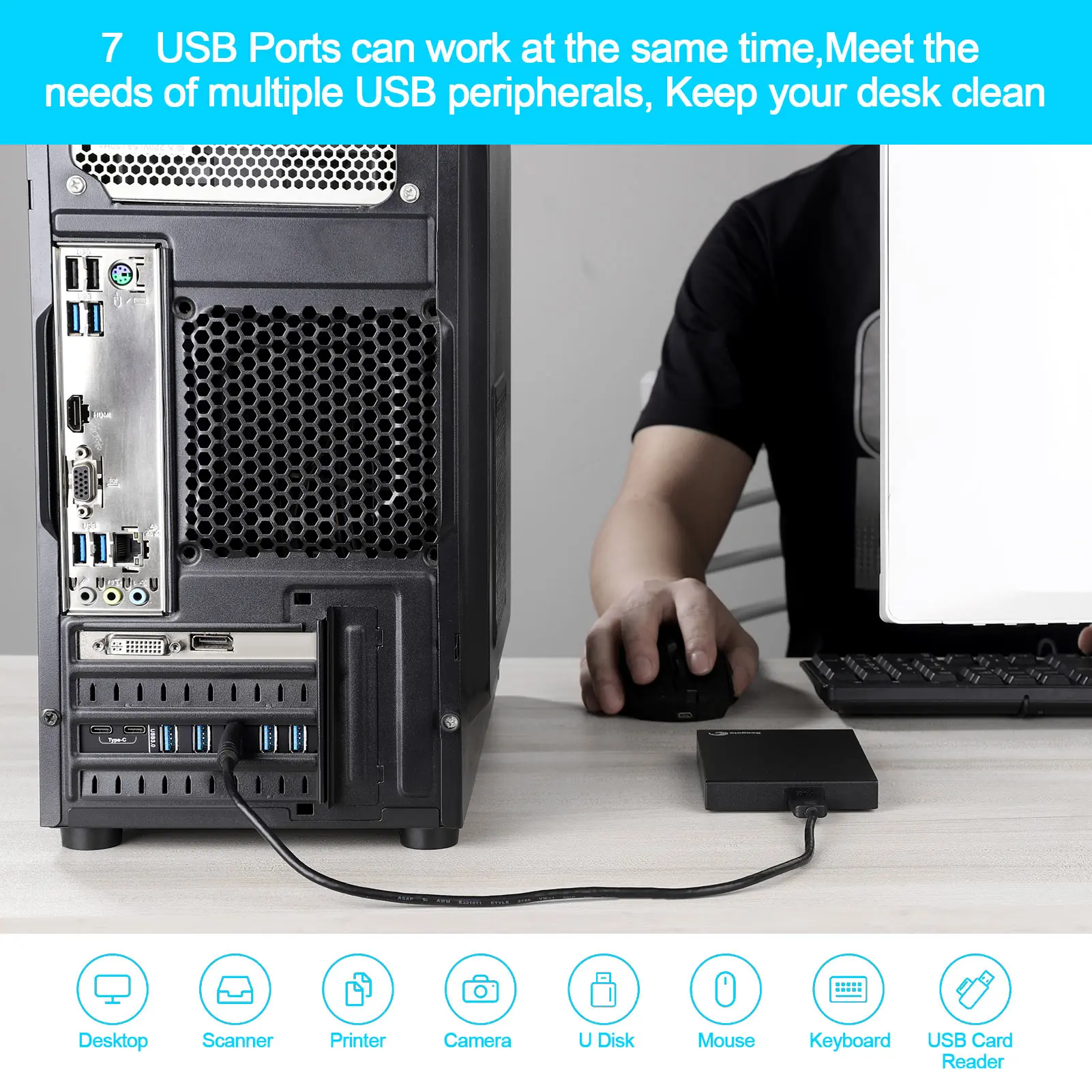 uls pci e usb3 0 карта 7 порты и разъёмы тип