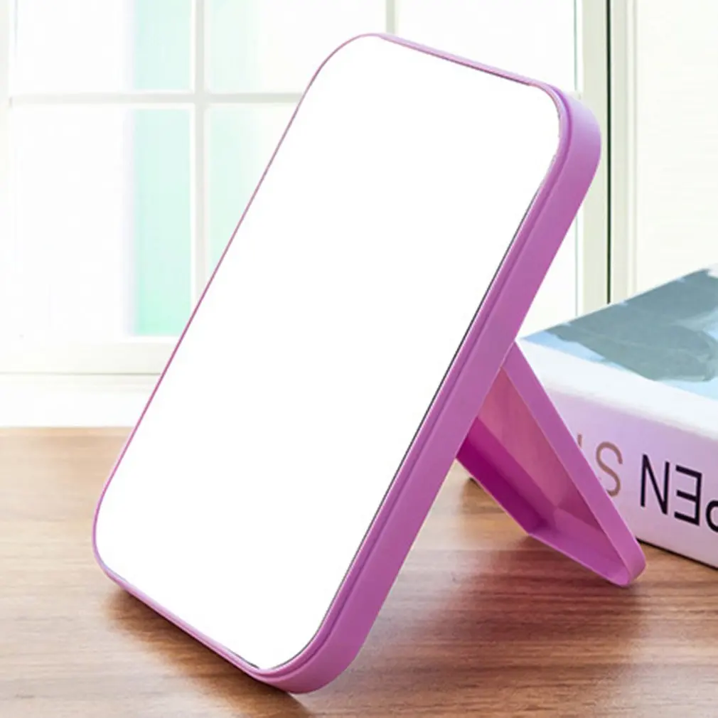 Simple Rectangular Desktop Mirror HD Makeup Mirror Desktop Dressing Mirror Folding Portable Makeup Mirror