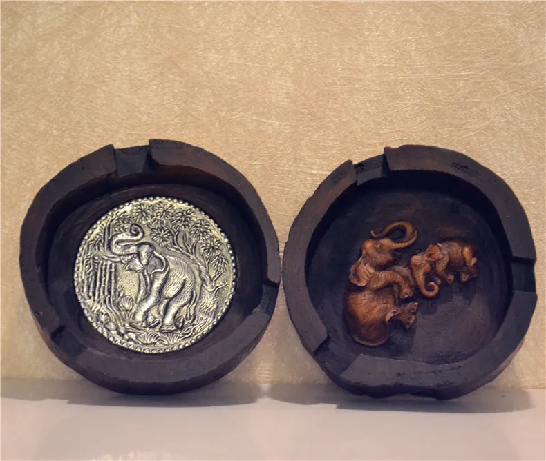 Пепельница деревянная для автомобиля Юго-Восточной Азии | Дом и сад