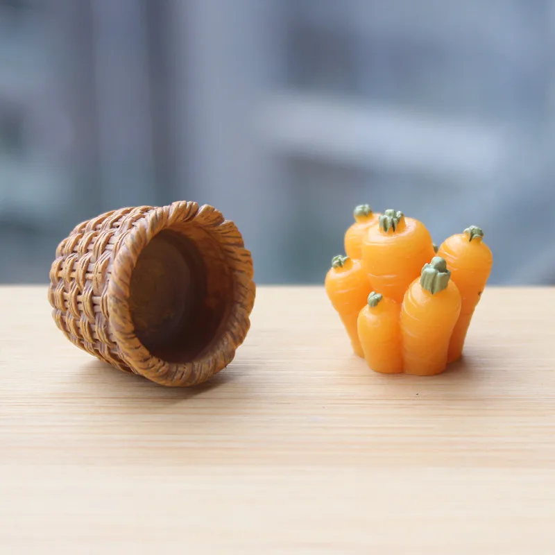 Миниатюры BAIUFOR Мультяшные фигурки животных морковь милый кролик сделай сам