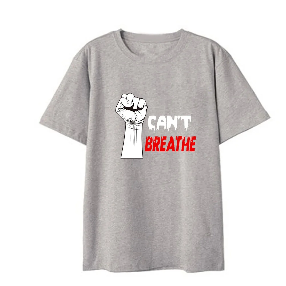 

I Can't Breathe Short Sleeve T-shirt Loose Bottoming Shirt Men and Women Summer Clothes Tops Harajuku Woman Tshirts