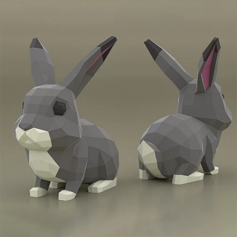 DIY домашнее украшение милая бумага с кроликом Модель 3D Пазлы игрушка животное для