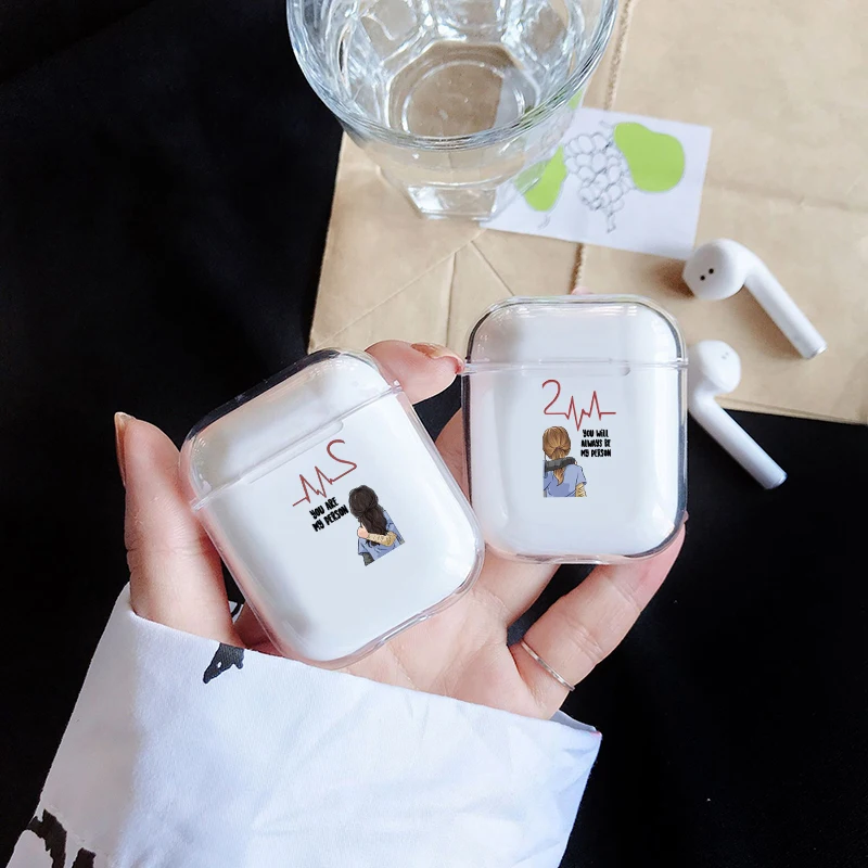 Индивидуальный чехол для наушников Apple airpods Yes No Friend Smile Face Bluetooth Pop Air Pods прозрачный