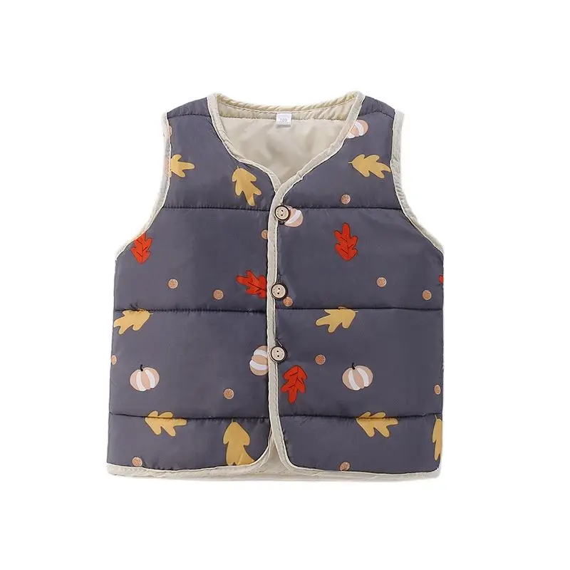 

New Cute Baby Cartoon Light Down Waistcoat Winter Thick Warm Jackets Vest for Kids Casual Children Infant Vests Outerwear