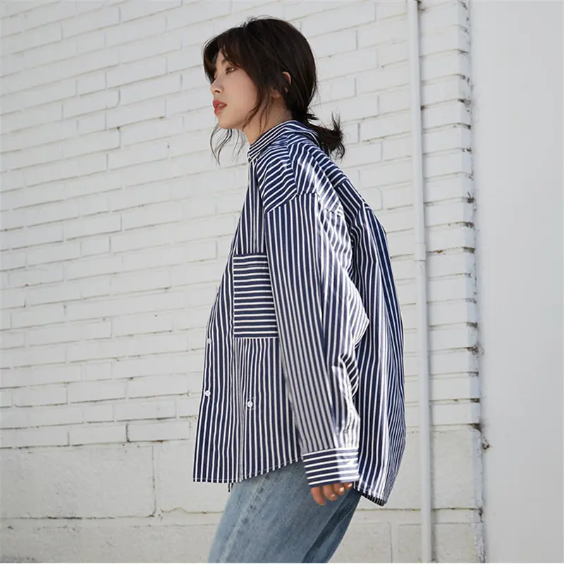 HziriP свободная полосатая офисная Повседневная универсальная НОВАЯ шикарная мода