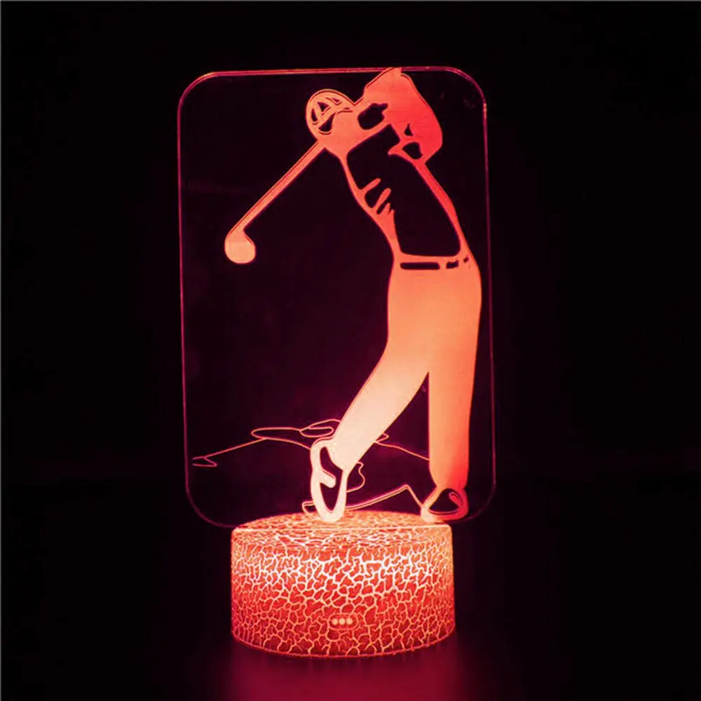 

LED night light golf ball putt ball commemorative prize gift ornaments decoration game leisure entertainment 3D USB table lamp