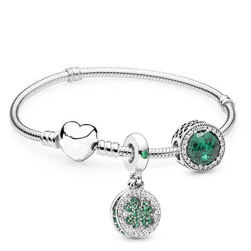 

Elegant Purple Heart-shaped Buckle Silver-plated Chain With Shiny Faceted Beads,Simple Fashion Charm Female Brand Bracelet