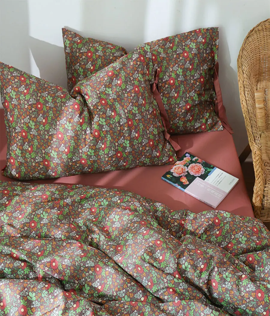 

Комплект пасторального постельного белья с цветочным рисунком, современное односпальное Двухспальное постельное белье из хлопка в стиле ...