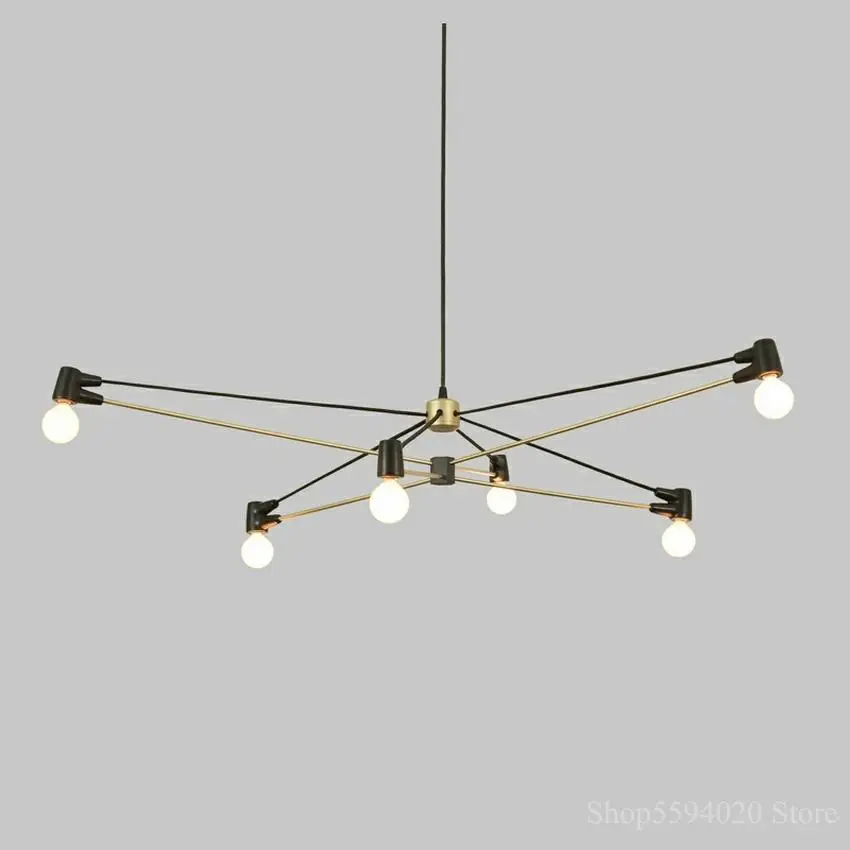 

Post-modern Metal Line Chandelier Lights Nordic Minimalist Blackwhite Hanging Lamp Living Room Dining Room Hanglamp Led Lighting