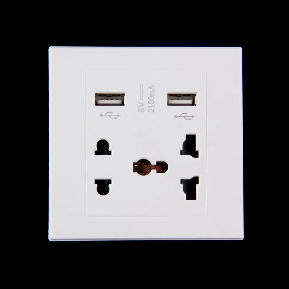 Электрический двойной USB порт настенное зарядное устройство док станция розетка