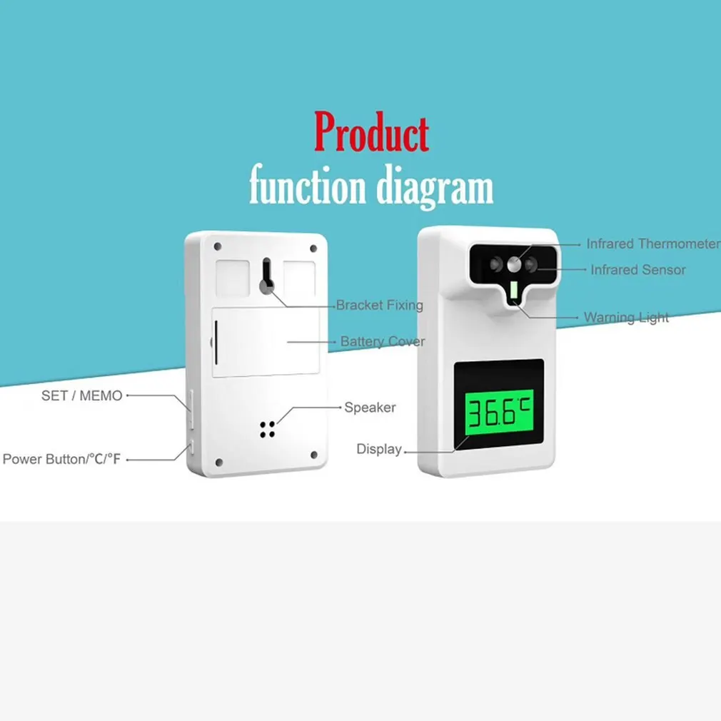 

2020 New Non Contact Infrared Temperature Measurement Digital Wall mounted Temperature Meter Gun Temperature Body Temperature