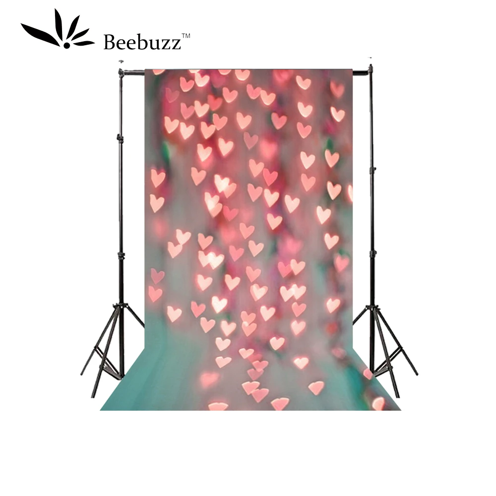 Фон для фотосъемки Beebuzz розовый неоновый фон в горошек со звездами Фотофон