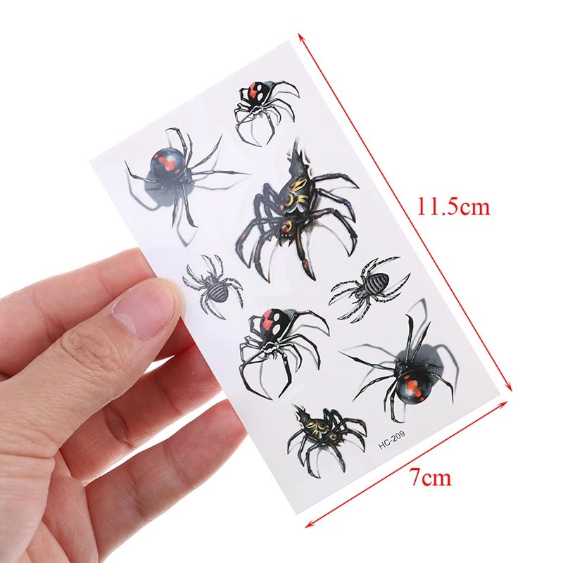 

1Pcs Spider Design Fake Tattoos Transfer Stickers Cool Man Tattoo Stickers Body Art Decor Waterproof Temporary Tattoo Stickers