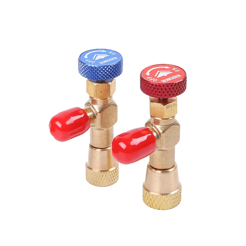 

R410a R22 Refrigeration Tool Air conditioning Safety Valve Adapter Fitting 1/4" 5/16" Inch Male/Famale Charging Hose Valve