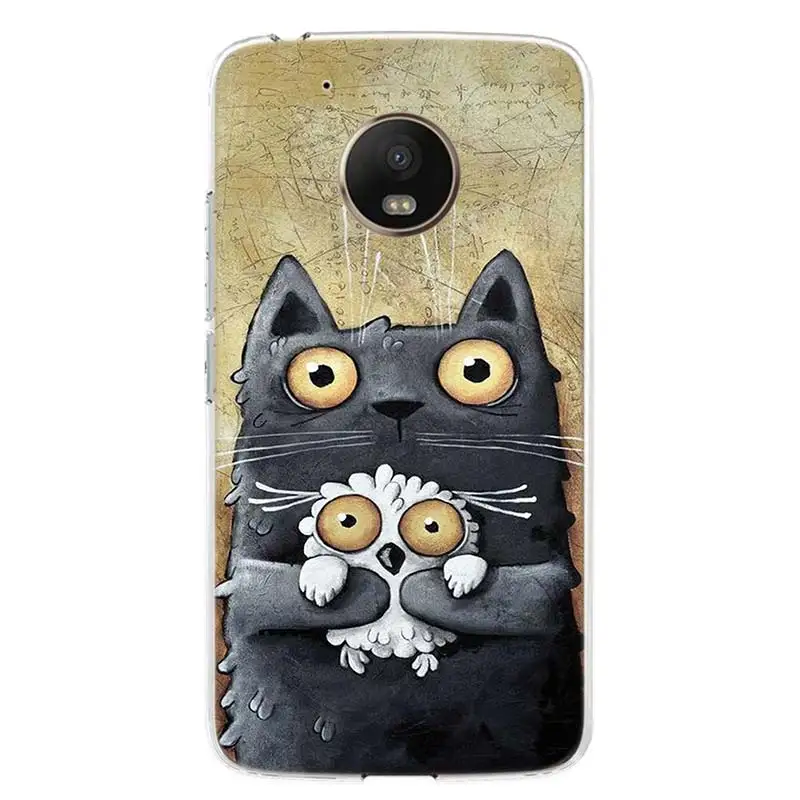 cute animal cat coffee phone for motorola g30 g9 power g8 g7 play g6 g5 e6 e5 capa moto one fusion plus vision cover capa shell free global shipping