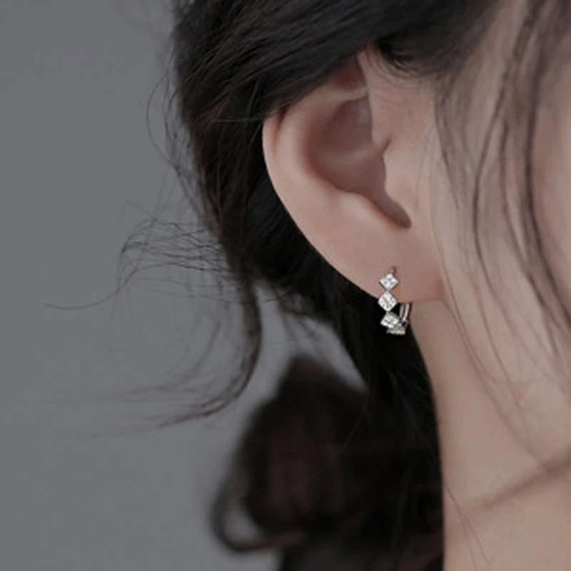 

Женские серьги-кольца Dreamhonor 2021, из серебра 925 пробы, с фианитом