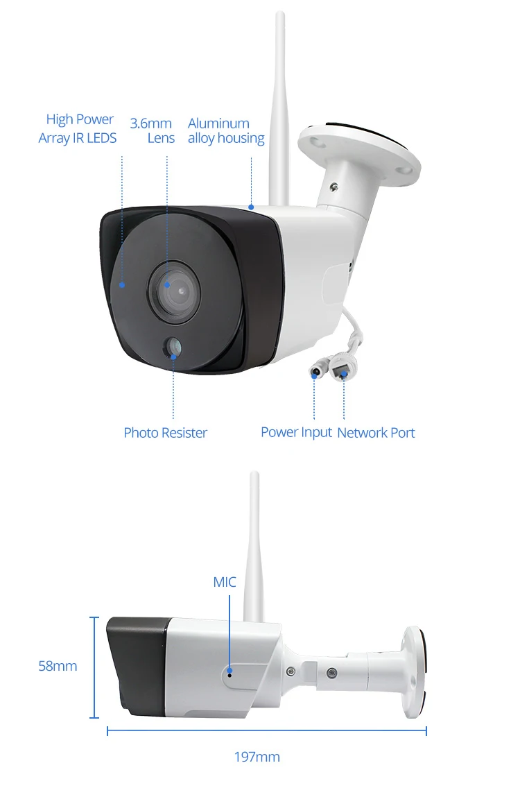 Система видеонаблюдения Wheezan 1080P wifi NVR 4CH аудио камера безопасности комплект Открытый P2P Danale 1 ТБ HDD IP Cam домашний комплект наблюдения